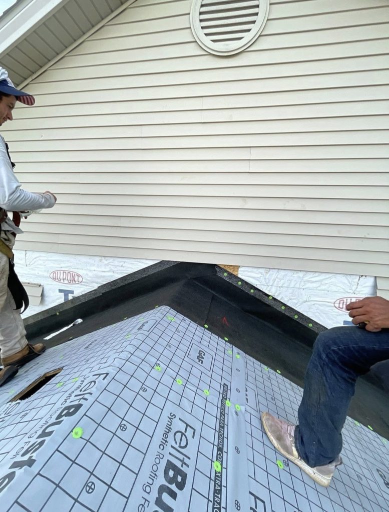 sagging roof structure indicating structural damage