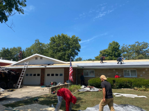 Solar panels on asphalt shingle roof of a Central Illinois home